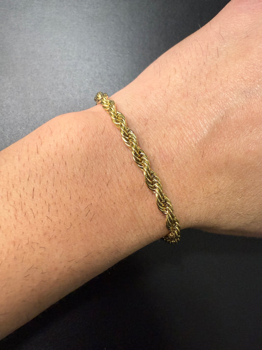 Bracciale corda 5mm oro