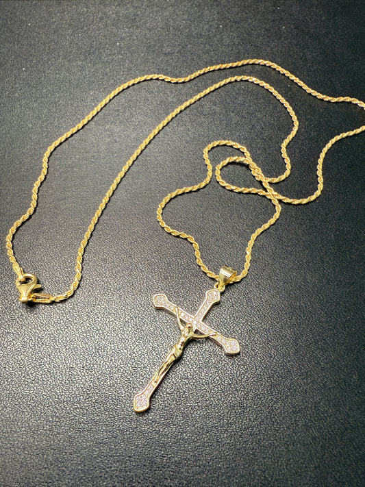 Collana con croce oro 2